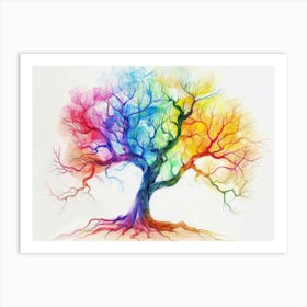 Rainbow Tree Art Print