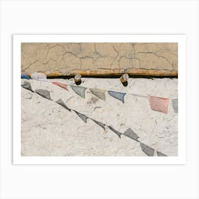 Tibetan Prayer Flags In A Village In The Himalayas Art Print