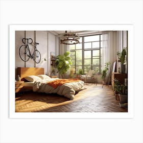 Industrial Bedroom Art Print