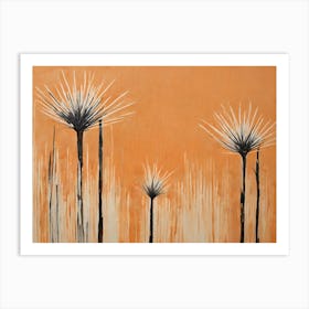 Australian orange native grasstrees plants Art Print