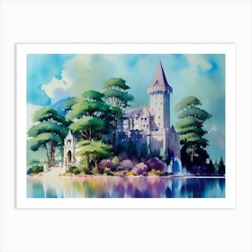 Castle On The Lake Art Print