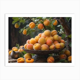 Apricots On A Tree Art Print