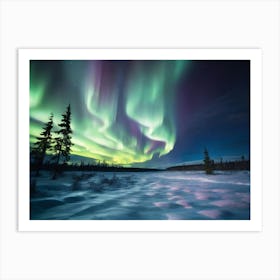 Aurora Borealis Paintings Art Print 5 Art Print