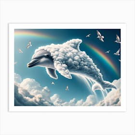 Dolphluff Dolphin Cloud Art Print