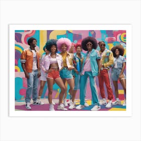 Afro party Art Print