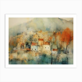 Village In The Mountains 3 Art Print