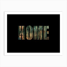 Home Poster Vintage Forest Photo Collage 10 Art Print