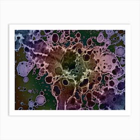 Watercolor Abstraction Purple Splashes 1 Art Print