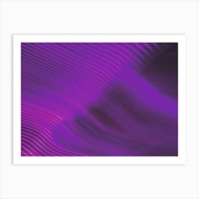 Abstract Neon Purple Light Trail Wave Effect Art Print