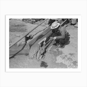 Untitled Photo, Possibly Related To Mud Coming From Drill Pipe, Seminole Oil Field, Oklahoma By Russell Lee Art Print