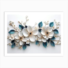 Magnolia Flower Painting Art Print