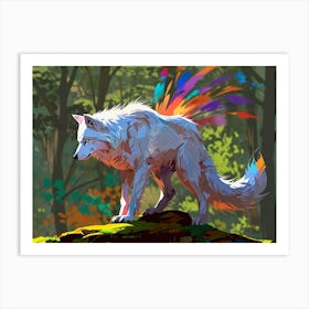 Wolf In The Forest 2 Art Print