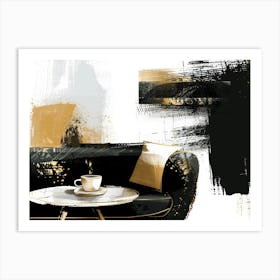 Black And Gold Canvas Print 48 Art Print