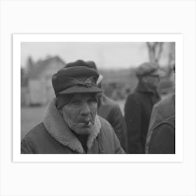 A Farmer At A Country Auction Near Aledo, Mercer County, Illinois By Russell Lee Art Print