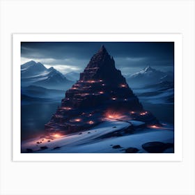 Mountain In The Snow Art Print