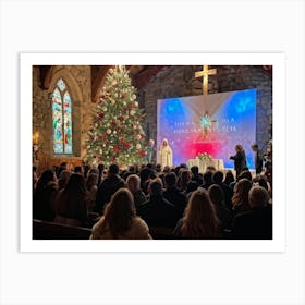 A Traditional Sunday Festival Of Faith Merging Christmas And Resurrection Celebrations Featuring A (1) Art Print