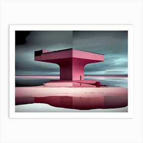 Pink Building 3 Art Print