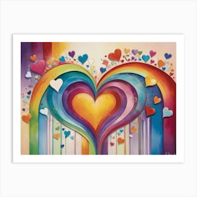 Rainbow Heart 9 Art Print