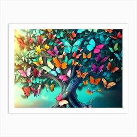 Butterfly Tree Art Print