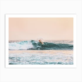 Surfer Catching Waves Art Print