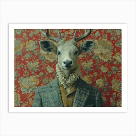 Absurd Bestiary: From Minimalism to Political Satire. Deer Head Art Print