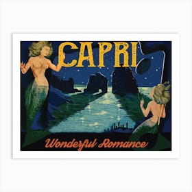 Capri Mermaids, Italy Art Print