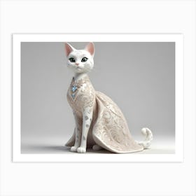 Princess Cat Art Print