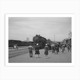 These Four Photographs Were Taken At The Railroad Station When A Noon Train Came In, All Trains Coming Into San 1 Art Print
