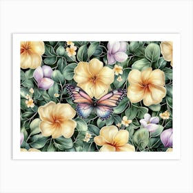 Floral Seamless Pattern Art Print