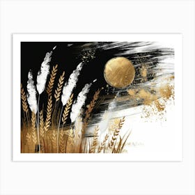 Gold Wheat Art Print