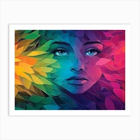 Abstract Portrait Of A Woman Art Print