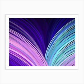 Abstract Purple And Blue Swirls Art Print