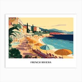 French Riviera Vintage Travel Poster Landscape 5 Art Print