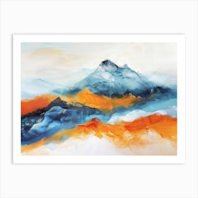 Abstract Mountain Painting 11 Art Print