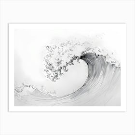 Wave Breaking Art Print