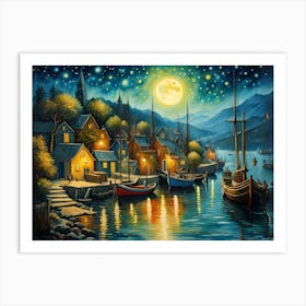 Fishing Harbour 2 Art Print