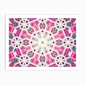 Pink Fractal Abstract Texture 8 Art Print