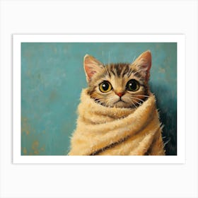 Bathroom Cat 20 Art Print