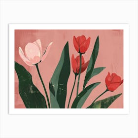 Red Tulips 12 Art Print