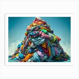 Mountain Of Colorful Fabric Art Print