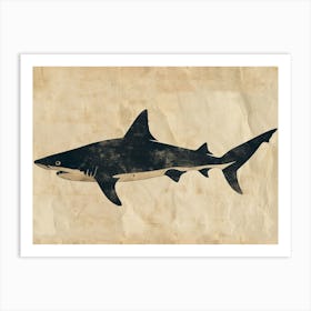 Port Jackson Shark Silhouette 6 Art Print