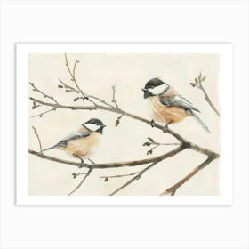 Chickadees 6 Art Print