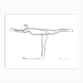 Balancing Stick Pose Complete Art Print