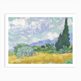 Wheatfield With Cypresses, 1889 by Vincent van Gogh Art Print