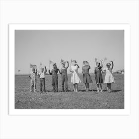 Flag Drill For Entertainment At End Of School Term At The Fsa (Farm Security Administration) Camp For Farm Workers Art Print