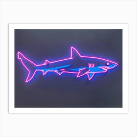 Neon White Tip Reef Shark 4 Art Print