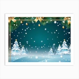 Season Background Holiday Merry Ornament Text New Year Decorating Eve Happy Design Card (9) Art Print