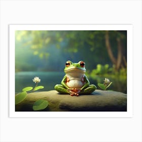 Frog Meditation 6 Art Print