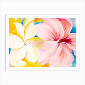 Georgia OKeeffe - Hibiscus with Plumeria, 1939 Art Print