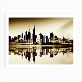 Dubai City Skyline Art Print